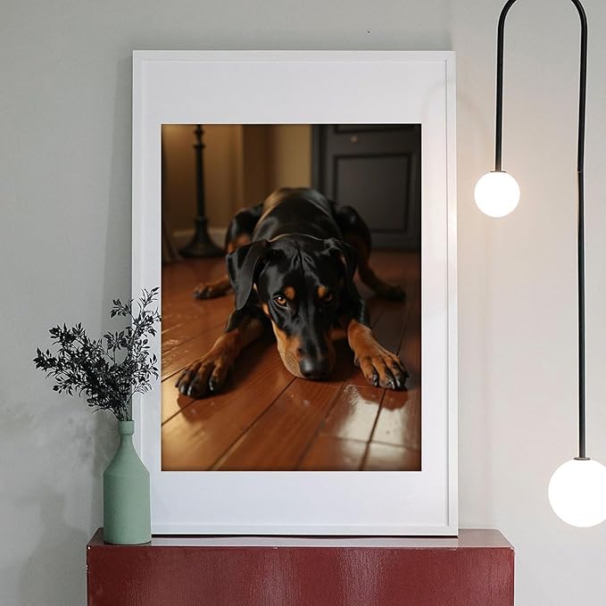 TZTTZT Diamond Art Kits for Adults - Calm Dog Resting On Wooden Floor Diamond Painting Kits for Adults Beginner, 12x16 in Frameless Diamond Painting Kit for Home Wall Decor