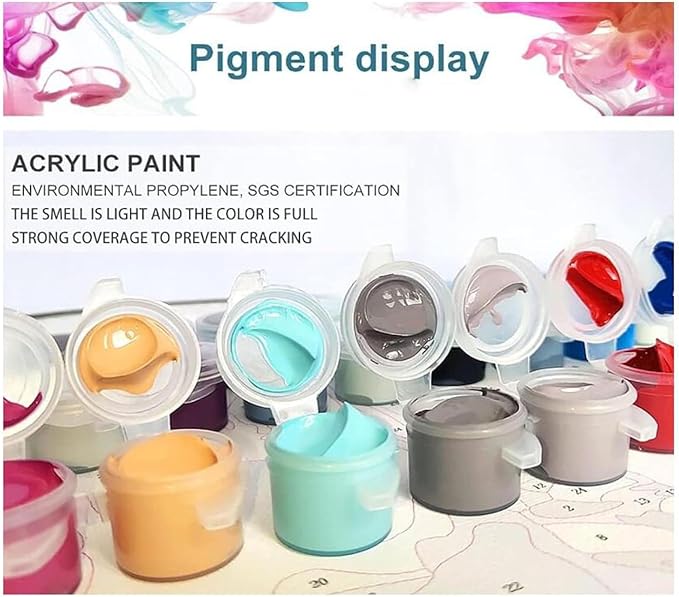 DIY Paint by Numbers for Adults Beginner, Serene Bay with Calm Waters, Paint by Numbers Kit Dog Painting by Numbers for Adults, 16" x 20"