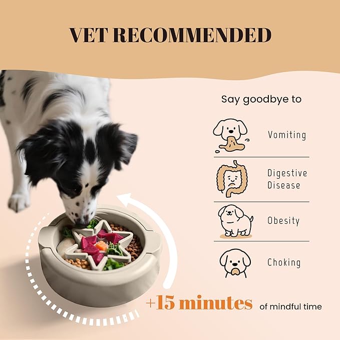 AVERYDAY 3 Pack Slow Feeder Dog Bowl Set, Weighted Changeable Maze Insert Bowls, Anti-Slip Puzzle Feeding Bowl for Wet Dry & Raw Dog Food, Slow Eating Deep Pet Food Dish for Medium & Large Breeds
