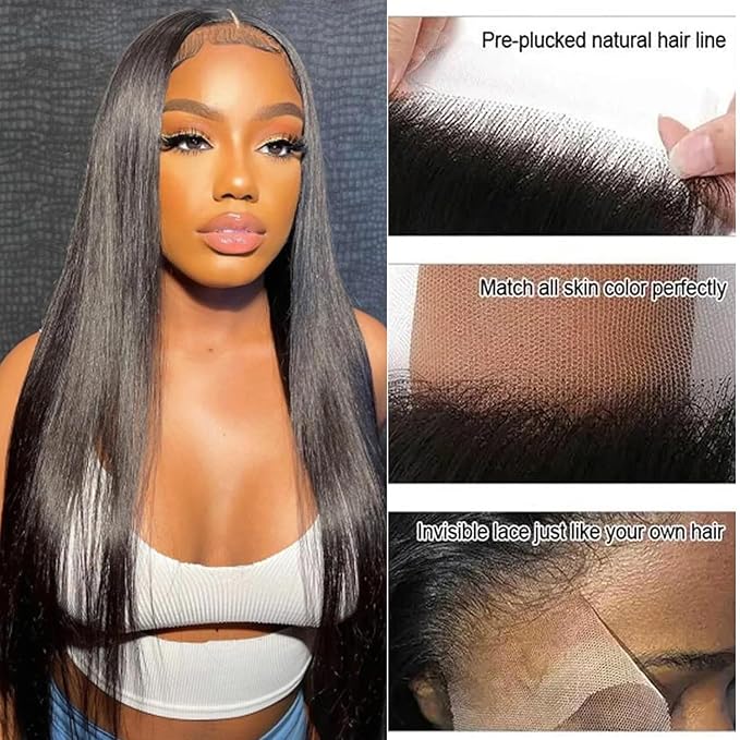 Selina Straight Lace Closure 13x4 Hd Lace Frontal Closure Brazilian Virgin Straight Human Hair Natural Black Color 10 Inch