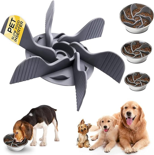 1 Pcs Dog Bowl Slow Feeder Insert, Cuttable, Suction Cups, Cat Dog Feeding Supplies, Most Dogs Bowl or Dish
