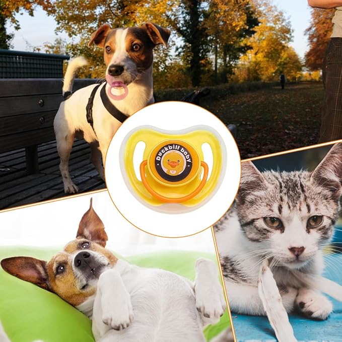 Dog Pacifier Chew – Silicone Bite Aid, Puppy Soother | Calming Training Toy Set, Lightweight Puppy Comfort Solution, Chew Toy for Medium Dog Relaxation