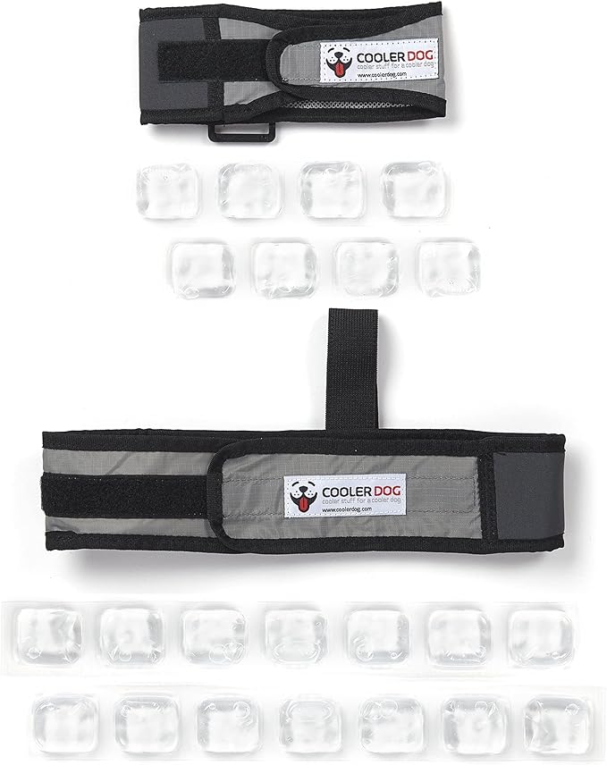 CoolerDog Dog Cooling Vest and Cooling Collar - Ice Vest for Dogs Small (18" to 22" Girth)
