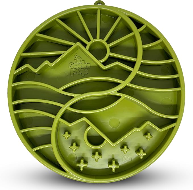 SodaPup Yin Yang eTray – Durable Enrichment Feeder Made in USA from Non-Toxic, Pet-Safe, Food Safe Material for Mental Stimulation, Calming, Slowing Down Eating, Healthy Digestion, & More