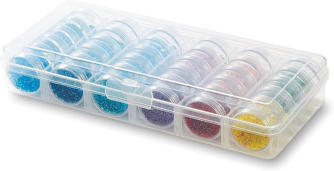 Simply Tidy 12 Pack: Bead Storage Box with 6 Container Stacks by Bead Landing™