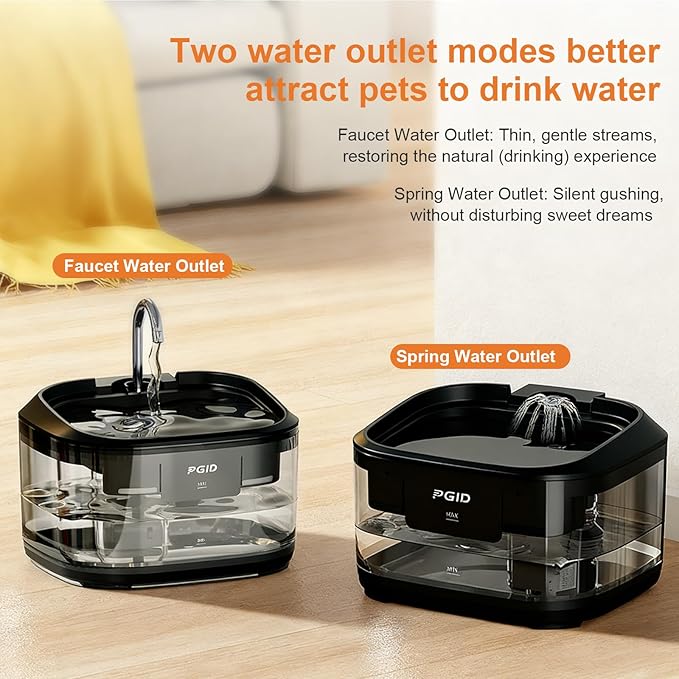Cat Water Fountain for Drinking,108oz/3.2L Automatic Water Dispenser for Cats, Water Fountains for Cats Indoor Outdoor, Corded Dog Water Fountain