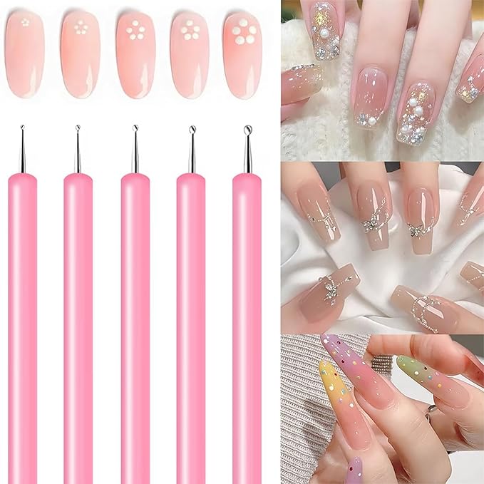 Professional Nail Art Brush Set with Liner, Gel, Fan, Silicone & Dotting Brushes - Nail Art Tool Kit for Acrylic & Gel Nail Art, French Tip, Ombre & Intricate Patterns, Salon & DIY Manicure