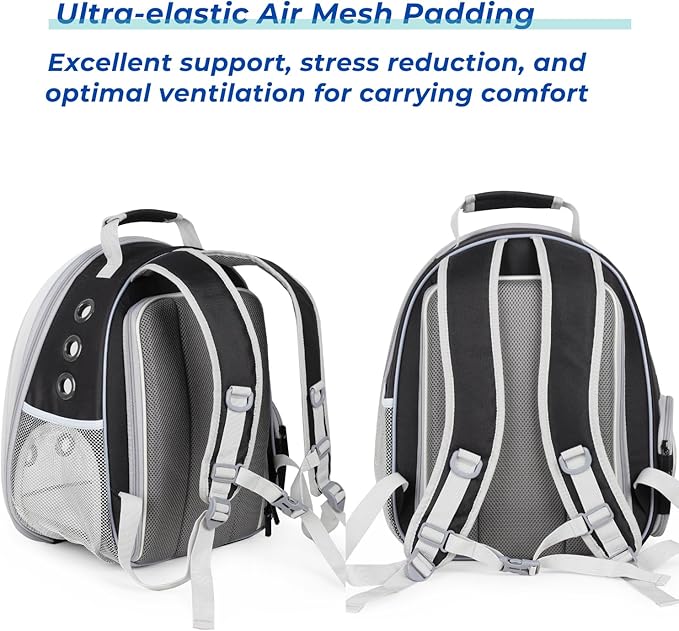 Expandable Bubble Cat Backpack — Dual-Side Expansion, Airline Approved, Up to 16lbs