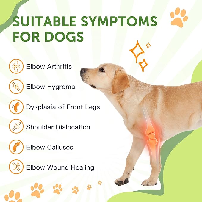 Dog Shoulder Brace Pads for Canine Elbow Protector Support, Elbow Hygroma Dysplasia - Cone Collar Alternative, Pet Wounds Prevent Licking, Helps Wound Healing, XL