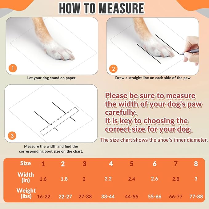 Lukovee Dog Shoes - Waterproof Warm Fleece Lined Dog Booties for Small Medium Large Dogs, Non-Slip Adjustable Dog Boot for Winter Cold Weather (GY,Size 6)