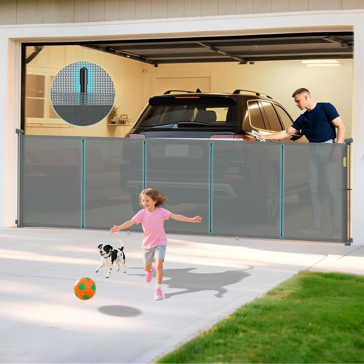 160 Inch Retractable Baby Gates Extra Wide, 42 Inch Extra - Image 1