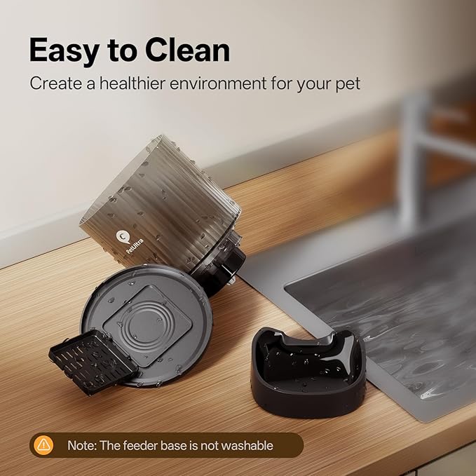 Automatic Cat Feeder with Camera: 5G WiFi Auto Pet Feeder Precise Timed Feeding with HD Video & 2-Way Audio, Food Dispenser with Desiccant Bag to Keep Kibble Fresh, Easy Setup for Indoor Cats