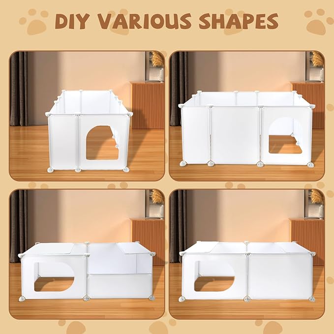FHTONGE Extra Large Cat Litter Box Enclosure Splash Guard for Any Type, Universal Kitten Litter Pan Pee Shields Wall Protector, Spill Proof Cat Litters Box Privacy Screen for Open Top