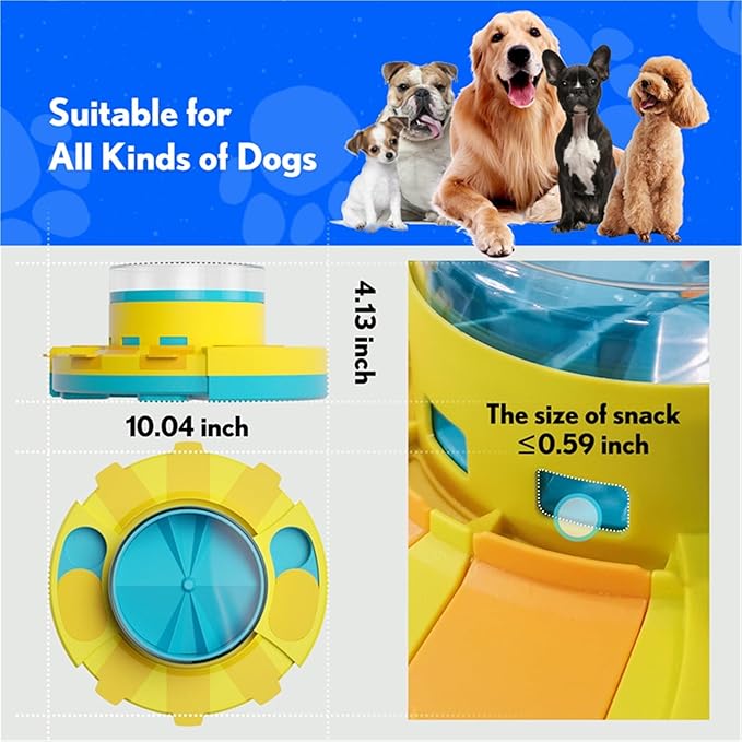 Dog Puzzle Toys Press Slow Feeder Interactive Enrichment Toys Pets Puppy IQ Trainning Treat Dispenser Food Leaker Bowl(Green)