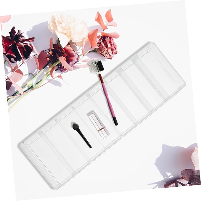 Cabilock 2pcs Acrylic Makeup Storage Box Small Organizer for Cosmetics Countertop Makeup Rack