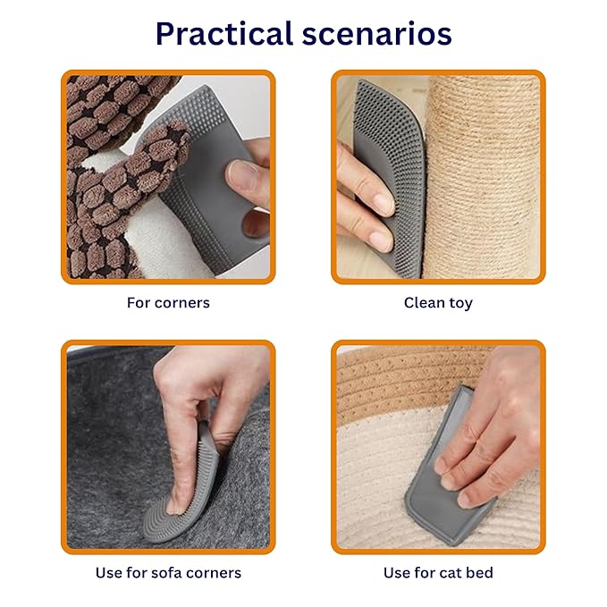 3-in-1 Pet Hair Remover Bundle – Electrostatic Grooming Glove, Multi-Surface Fur Scraper & Large Cleaning Pad for Dogs & Cats – Removes Hair from Carpet, Sofa, Furniture & Car Seats
