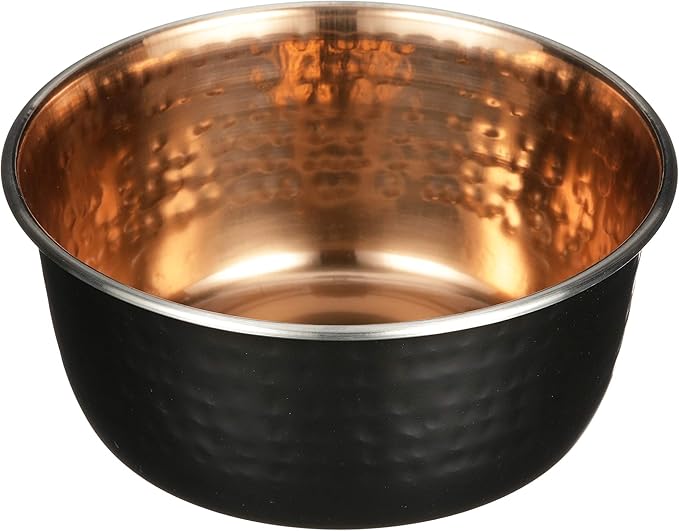 Neater Pet Brands Hammered Decorative Designer Bowls - Luxury Style Premium Dog and Cat Dishes (Medium, Black Copper)