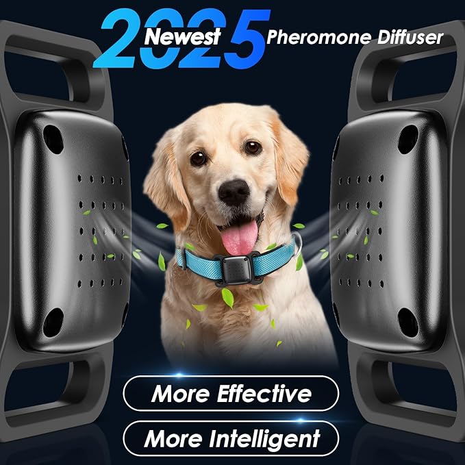 for Dog Pheromone Calming Diffuser 3 in 1 Appeasing Pet Pheromones Diffuser to Calm Kit,for Pet Collars Designed Relaxants Carrying Box,Naturally Reduces Anxiety, Breakaway Safe Design