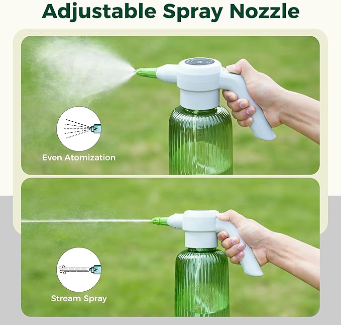 Diivoo Brass Sprinkler Timer 2 Zone & Diivoo Electric Spray Bottle 2L/0.5 Gallon Bundle
