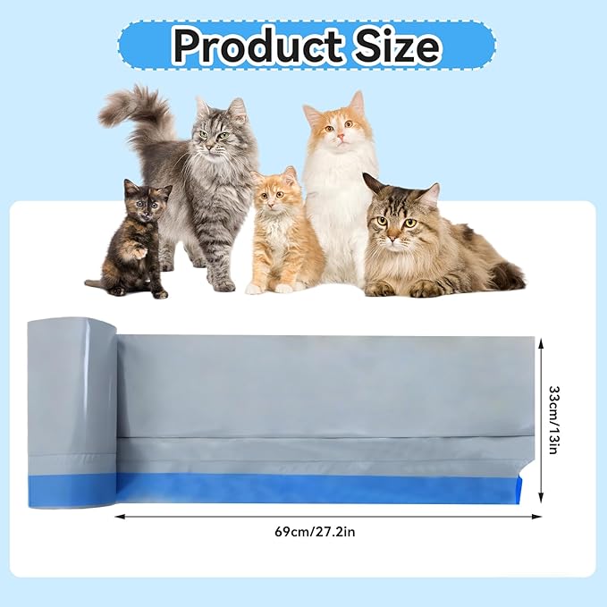 160 Count Cat Litter Box Bags Compatible with Neakasa and PetPivot Self Cleaning Litter Box, Extra Thick Heavy Duty Waste Bags with Drawstrings, 27" x 13"