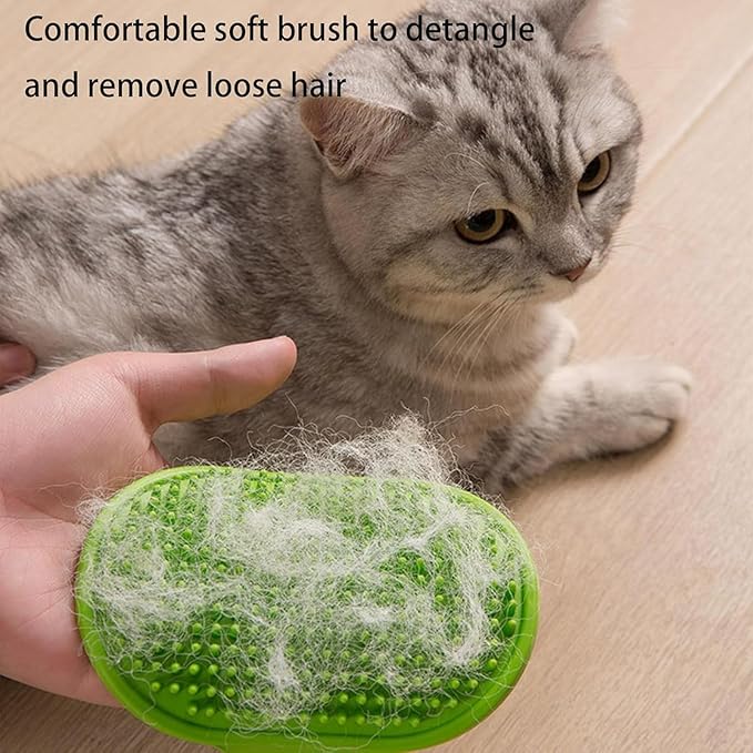 Cats Grooming Brushes with Soft Silicone Teeth Furniture Leg Wrap for Shedding Control Board Adjustable Scratcher Rubber Bands