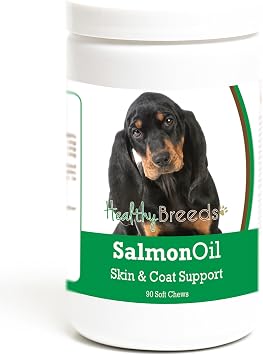 Healthy Breeds Black and Tan Coonhound Salmon Oil Soft Chews 90 Count