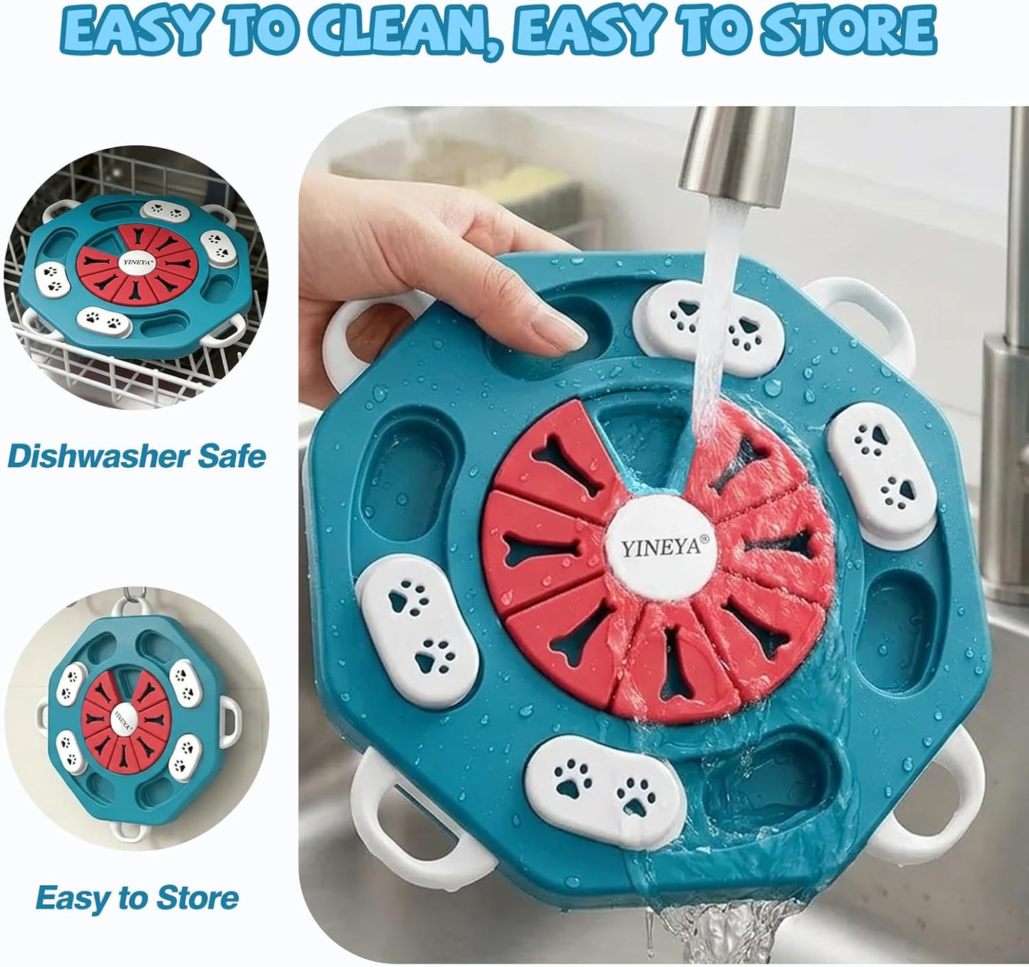 YINEYA Dog Puzzle Toy, Enrichment Toys for Dogs Training IQ & Treat Brain Games, Dog Toys to Keep Them Busy, Mental Stimulation for Dogs, Puppy Toy for Treat Dispensing, Puzzle for Small, Medium, Cats
