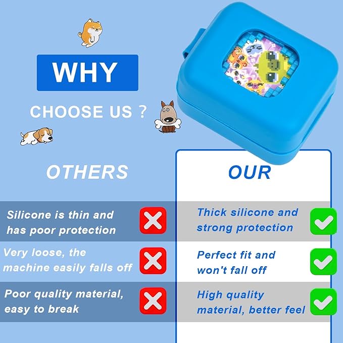 YouKnow Silicone Case for Bitzee Magicals Interactive Toy Digital Pet and Case, Protective Skin Sleeve for Bitzee Virtual Electronic Pets Accessories (Case Only) (Blue)