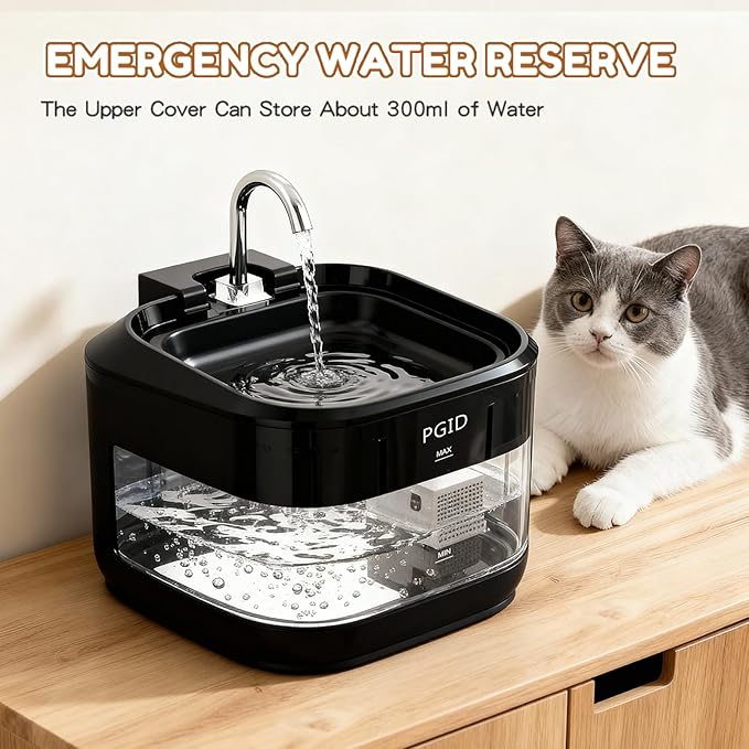 Cat Water Fountain for Drinking,108oz/3.2L Automatic Water Dispenser for Cats, Water Fountains for Cats Indoor Outdoor, Corded Dog Water Fountain