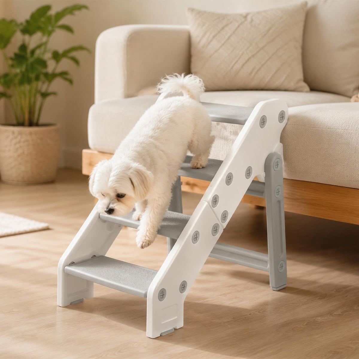 Gupamiga Foldable Dog Stairs,Pet Steps for Bed - Image 1