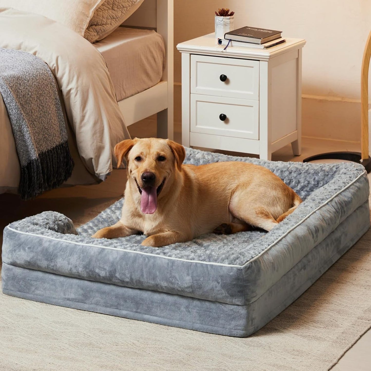 Deep Sleep Bed – Memory Foam Support + Washable Cover