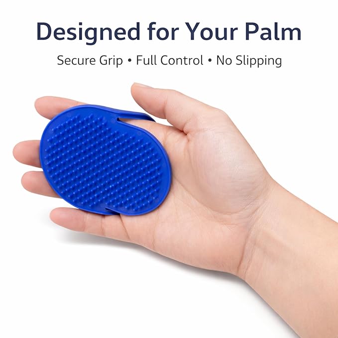 GENTS Palm Hair Brushes – Colorful Portable Styling Combs for All Hair Types, Ergonomic Grip for Easy Use, Set of 8 – Made in USA