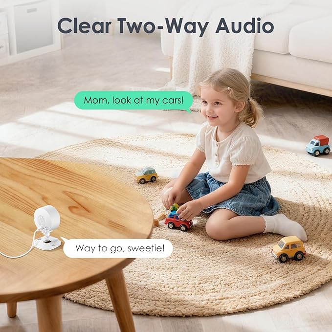 YOTON Indoor Security Camera 2.4GHz 4pcs, Baby Monitor, Pet Camera, Dog Cam, Nanny Cam, Night Vision, 2-Way Audio, Motion Detection, Works w/Alexa, Subscription Free Local Storage or Optional Cloud