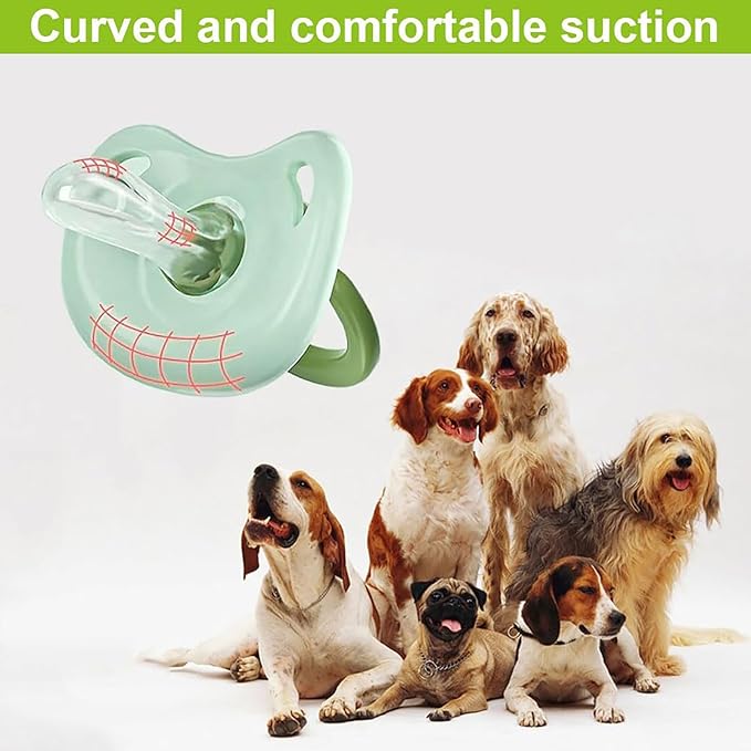 3Pcs New Calming Dog Pacifier Chew Toy, Dog Chewing Pacifier, Pet Silicone Chew Toy for Small Dog Cats (3 PCS, Mix)
