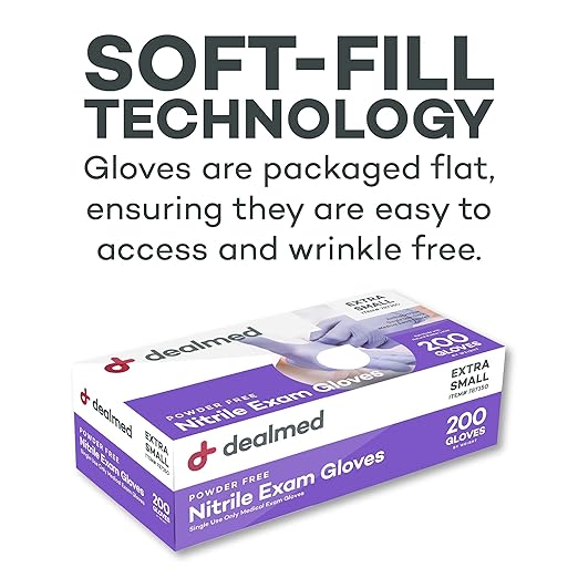 Dealmed Nitrile Gloves – Pallet of Size X-Large Disposable Nitrile Gloves, Non-Irritating Latex Free, Multi-Purpose Use for a First Aid Kit and More (84 Cases)