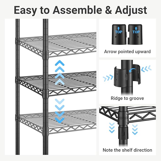 VIPEK V5C Bedroom Armoires Portable Clothes Closet Rack, White Metal Clothing Rack with Black Cover, Adjustable Custom Freestanding Closet Wardrobe Heavy Duty Covered Clothes Rack, Max Load 890LBS