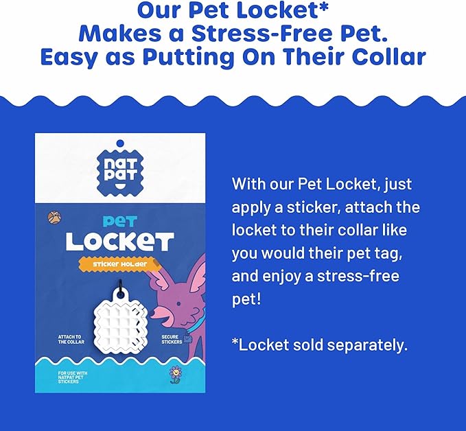 NATPAT Pet Zen Calming Patches for Dogs – Non-Medicated Effective Stress Relief for Travel, Fireworks & Separation Anxiety - Long Lasting & Non-Toxic (24 Patches) - Locket Sold separetely
