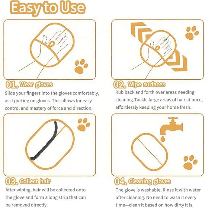 Pet Hair Removal Glove for Dogs Cats Electrostatic Hair Remover Gloves,Reusable Pet Hair Removal Glove Grooming Tool for Clothing, Sofa, Carpet, Car Seat,Bed(Pink,1Pcs)