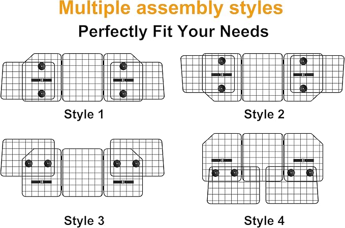 Dog Car Barrier for SUVs, Van, Vehicles, Adjustable Large Pet Barriers, Universal Fit Heavy-Duty Wire Mesh Dog Guard, Foldable Safety Car Divider Gate for Truck Cargo Area