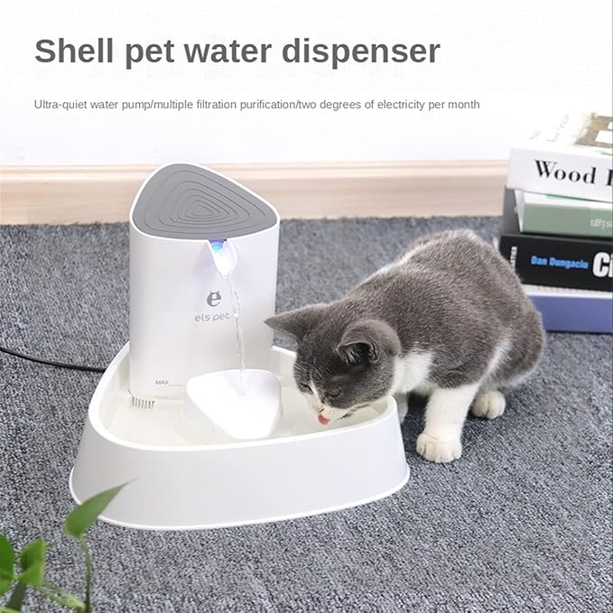 Automatic Pet Water Fountain, 1.8L LED Drinking Dispenser for Cats & Dogs with Upgraded Filter