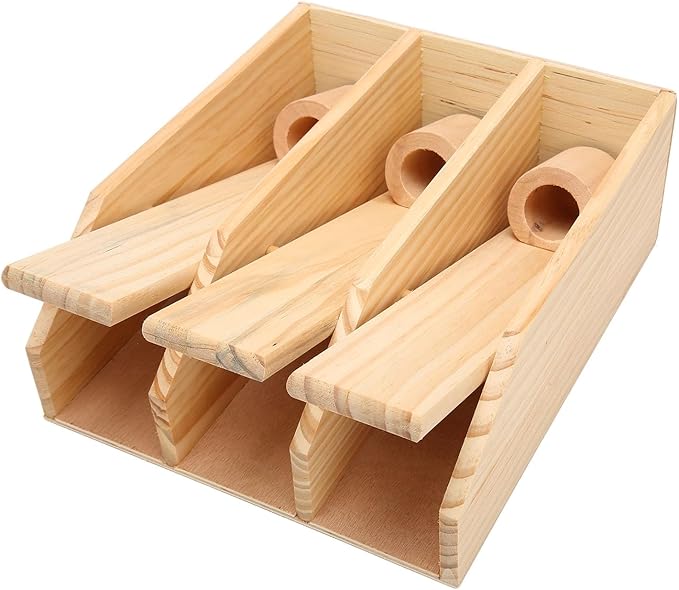 Dog Puzzle Toy, Interactive Foraging Mental Stimulation, Anxiety Relief, Wooden Treat Dispenser, for Dogs, Cats, Rabbits, Small Pets