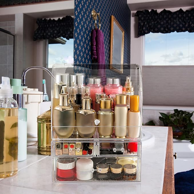 Cosmetic Storage Boxes Dividers Makeup Display Box Tabletop Organizer for Beauty Products