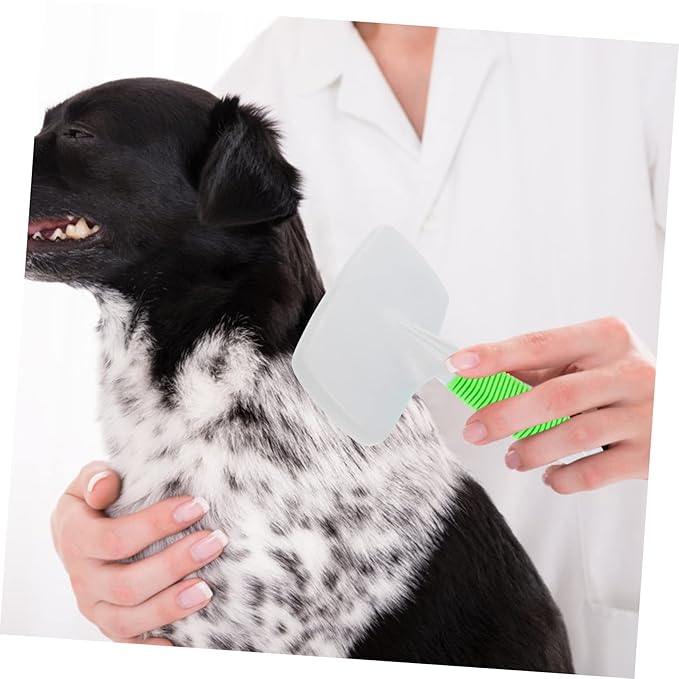 SUPVOX Large PET Grooming Brush Set for Dogs and Cats 2-Piece PET Hair Remover Comb Ergonomic Handle for Easy Grooming and Shedding Control