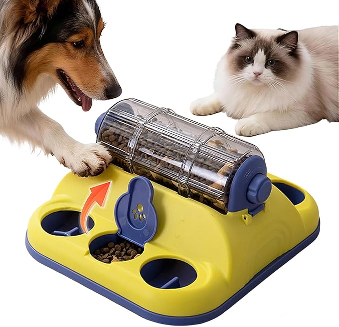 Dog Puzzle Toy, Funny Slow Feeder Brain Games, Interactive Dog Treat Dispenser Toy for Small Medium Pet Cat Kitten Training Boredom Enrichment Mental Stimulation Busy Play