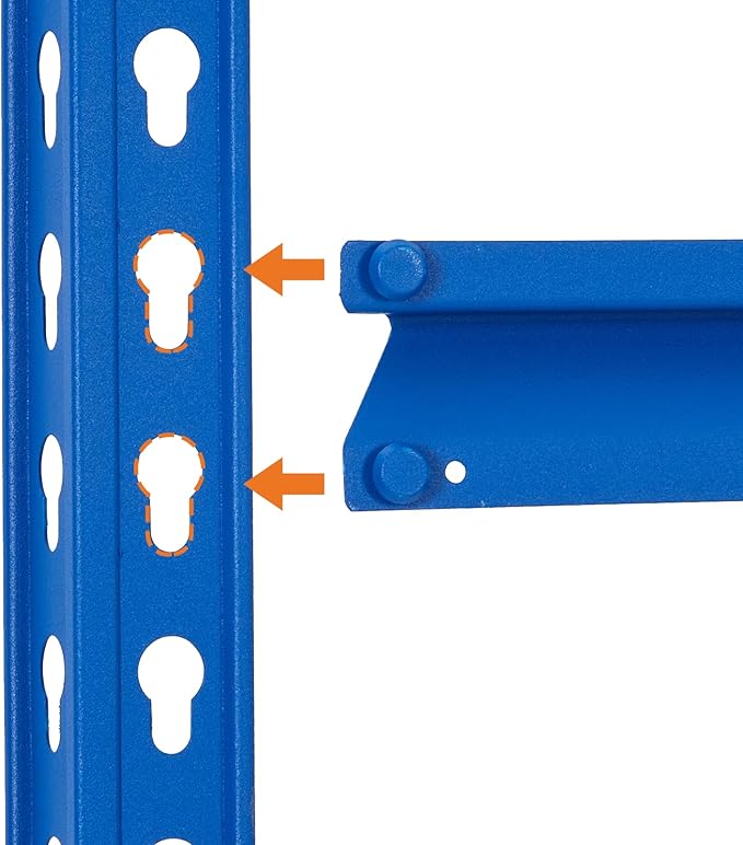 GarveeHome 5 Tier Garage Storage Shelves, 2500LBS Capacity Metal Shelving Unit for Garage, Industrial, Warehouse, Kitchen, Closet, 48" W x 18" D x 71" H, Blue