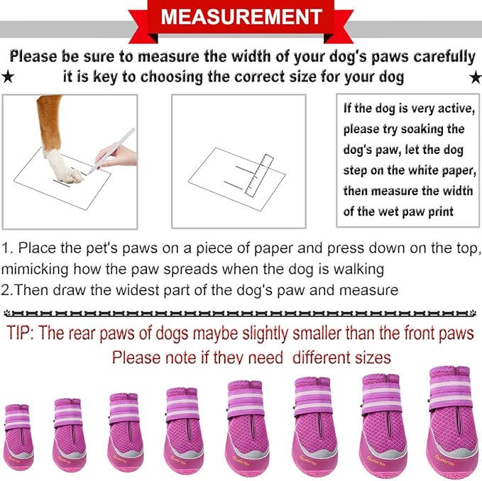 QUMY 4PCS Dog Boots for Large Dogs, Medium Dog Shoes & Paw Protectors for Hot Pavement, Summer Heat Protection, Mesh Breathable Nonslip Dog Booties for Hardfloors, Walking Running Hiking Purple Size 8