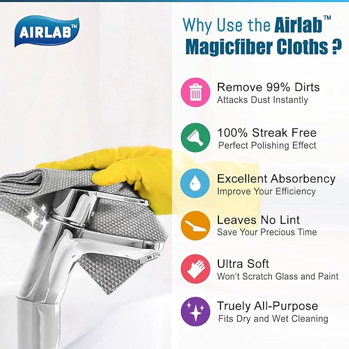 Airlab 24 Pack, Polishing Cloths & Fish Scale Cloths & Auto Deatiling Cloths