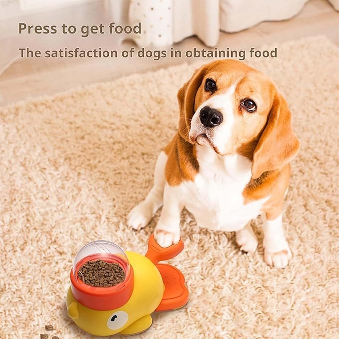 Dog Feeder Puzzle Toy Duck, Interactive Dog Treat Dispenser Toy, 2-in-1 Dogs Puzzle Feeder for Dogs & Cats, Slow Feeders for Training, Indoor/Outdoor Interactive Play (Style C)