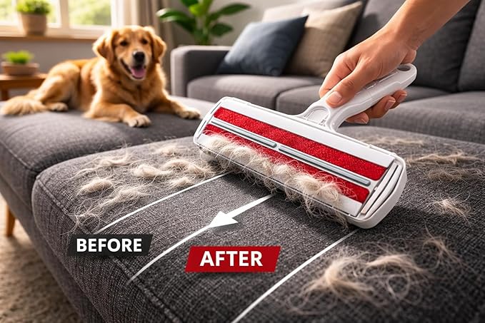 GajetNest Pet Hair Remover Roller Resuable Lint Roller, Cat and Dog Hair Remover for Couch, Carpet, Clothing, Bedding and Furniture Portable Design Easy to Use Fur Removal Tool