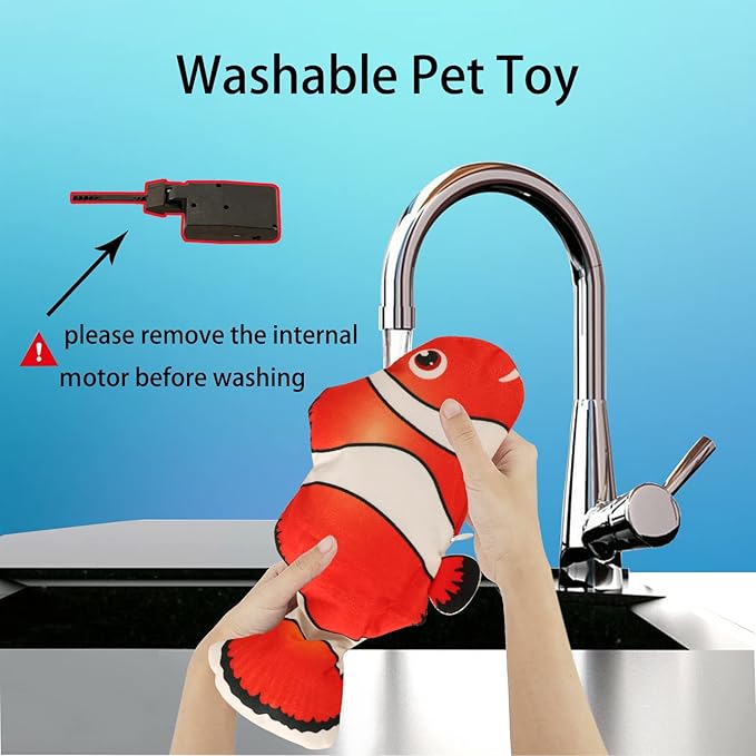 Realistic Flopping Fish Dog Chew Toy - Electric Moving Interactive Pet Toy for Small Medium Dogs, Chew Rocking Toy for Indoor Outdoor Exercise